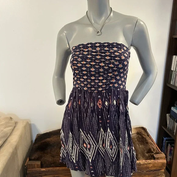 Gorgeous Roxy Navy Strapless Mini Sundress❤️M - Picture 10 of 10